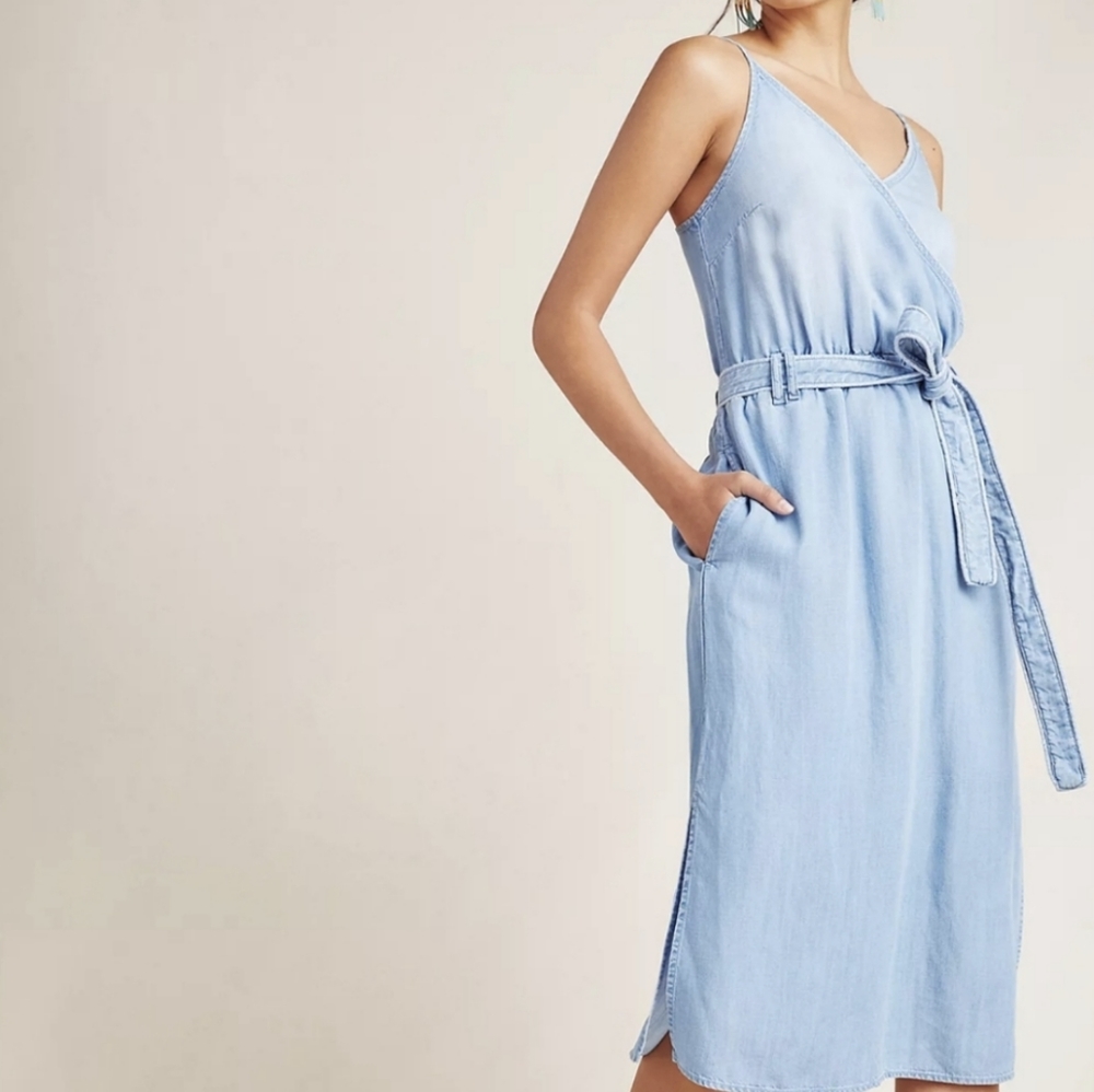 Anthropologie Cloth & Stone Chambray Dress